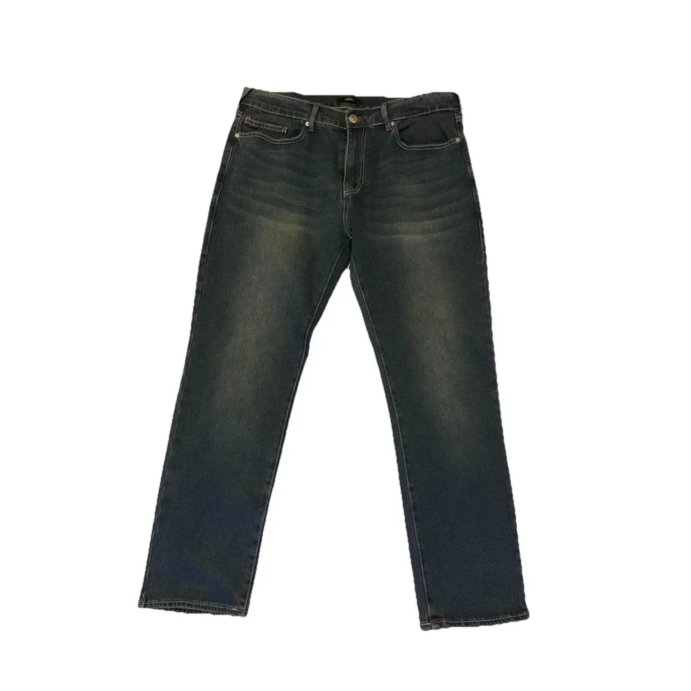 True Religion Men's Geno Relaxed Slim Jeans, Size‎ 36 Dark Boreal Color